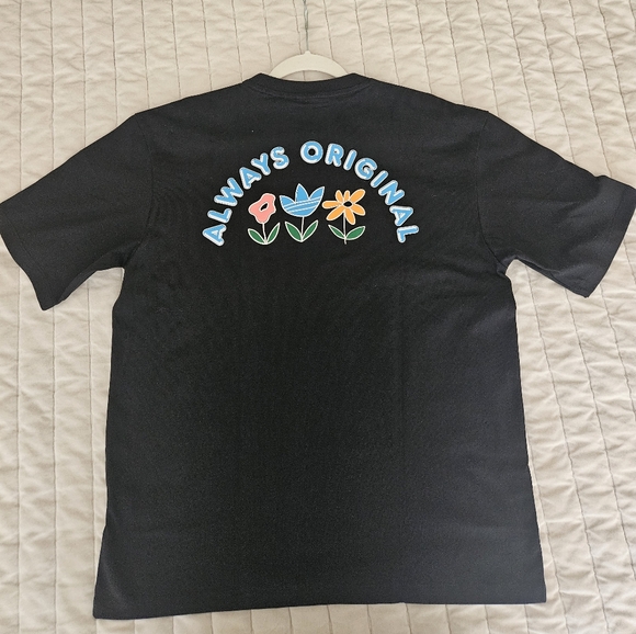 ADIDAS black tee shirt with colorful logo on the back - Picture 2 of 6